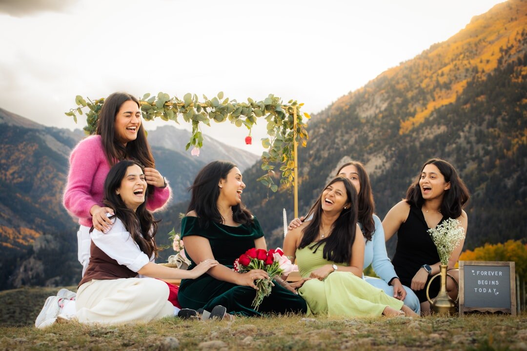 group of friends laughing